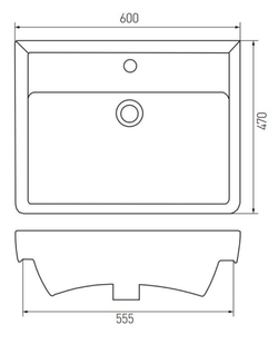 Раковина мебельная Тигода 60