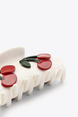 ZARA ЗАКОЛКА ДЛЯ ВОЛОС «ВИШЕНКИ», ЭКРЮ