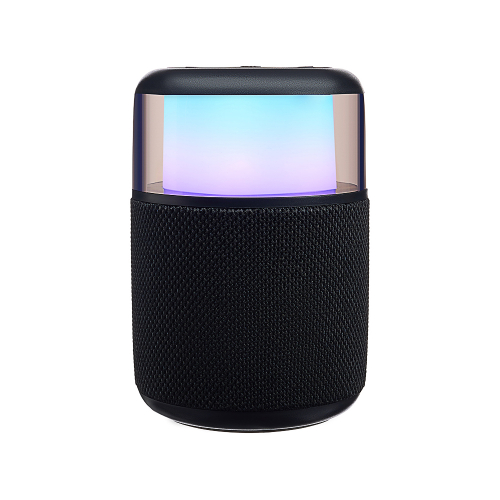 Колонка беспроводная BY GlowSound Mini, 5 Вт,подсветка, 1200мАч, microSD, ВШГ 12x8x8см, черный