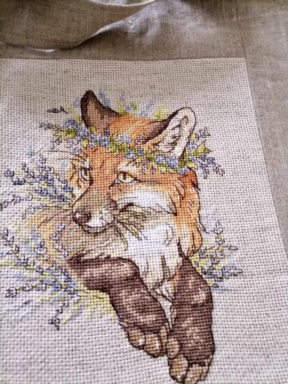 Шоппер "Лиса в лавандовом венке"