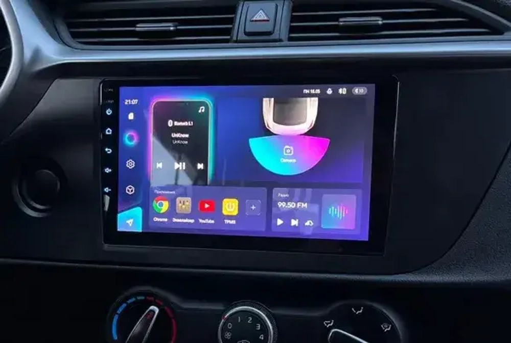 Магнитола для KIA Rio 4, Rio X 2020-2022, Solaris KRS/KRX 2024+ - FarCar BM1253M монитор 9.5" QLED на Android 14, TS10, 4+32Гб, CarPlay, 4G SIM-слот