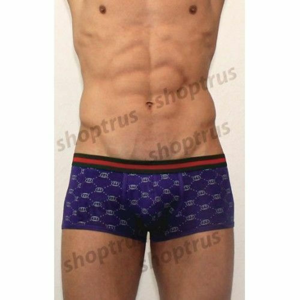 Мужские трусы хипсы фиолетовые Gucci Hip Boxer