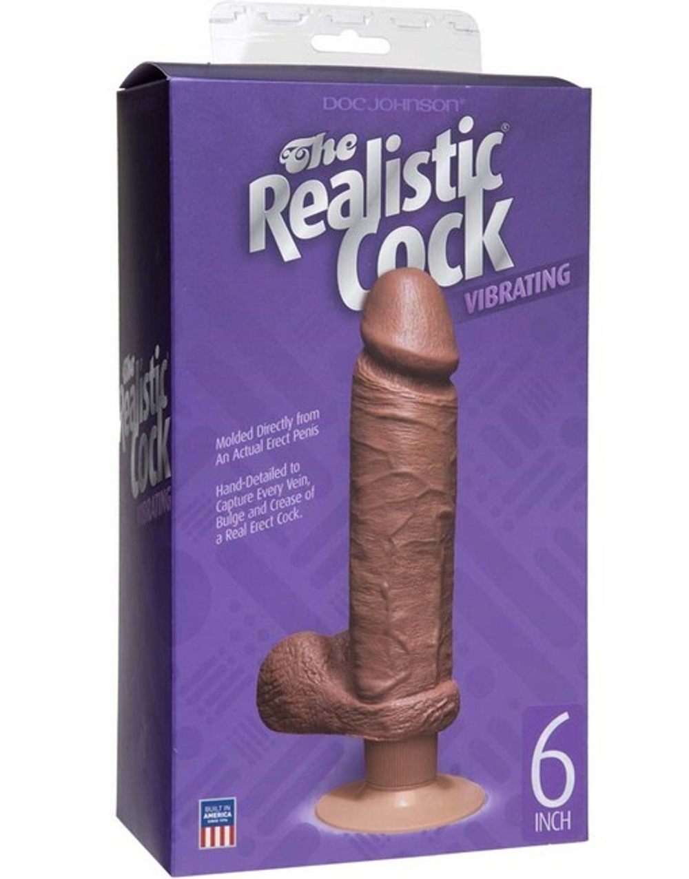 Реалистичный интимный вибратор (Цвет: Мулат)