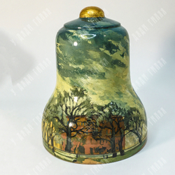 Матрешка-колокол из 6 частей. Храмы Санкт-Петербурга. Дерево, лак, ручная роспись. Россия, 2000-е гг