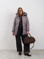 Парка женская демисезонная "Воздух" серый