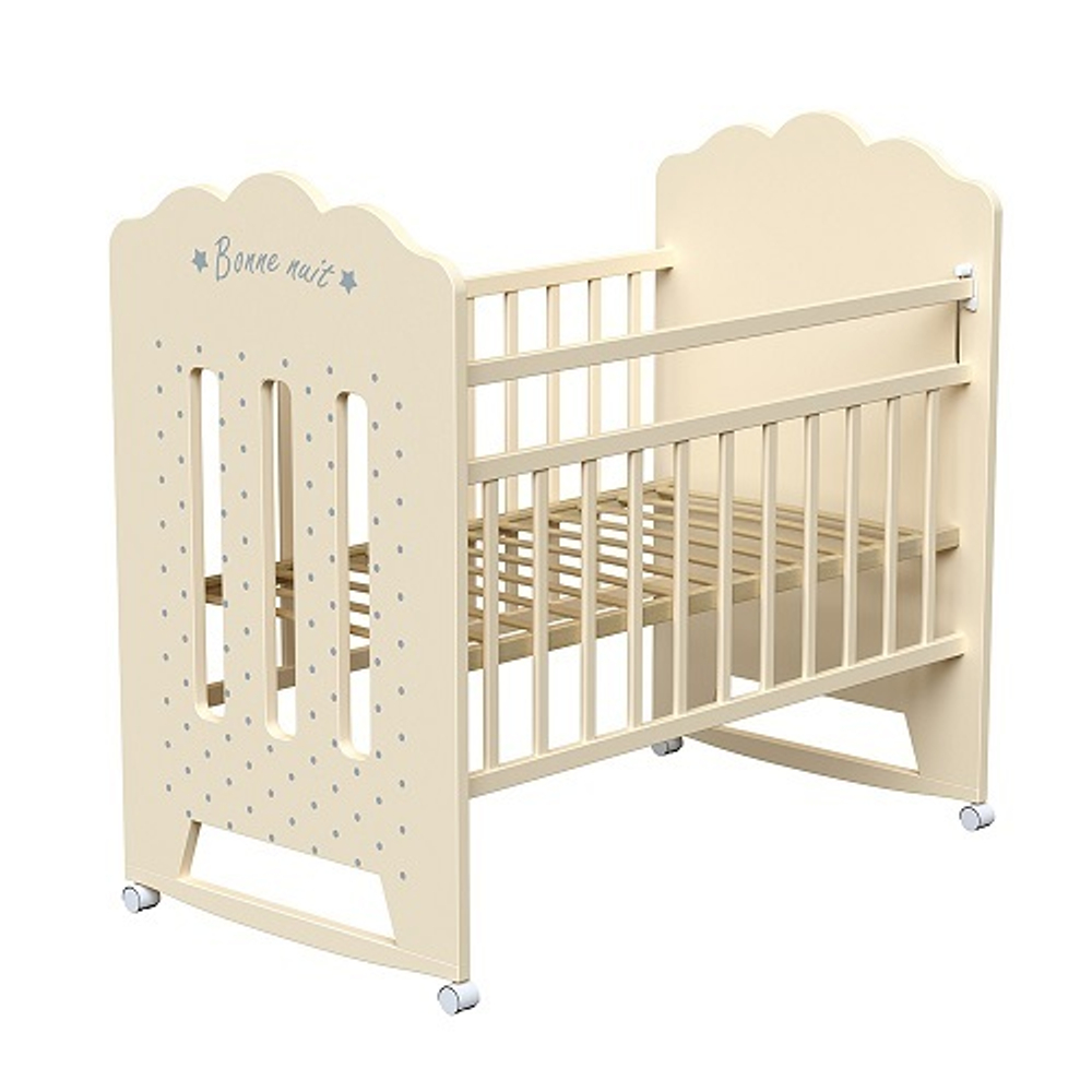 Кровать ВДК BONNE (колесо-качалка) слоновая кость