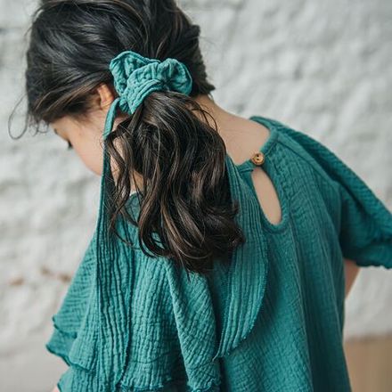 Бант муслиновый "Аквамарин"