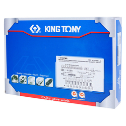 KING TONY (9-7537MR) Набор торцевых головок 1/4" с принадлежностями, торцевые насадки HEX и TORX, ложемент, 37 предметов