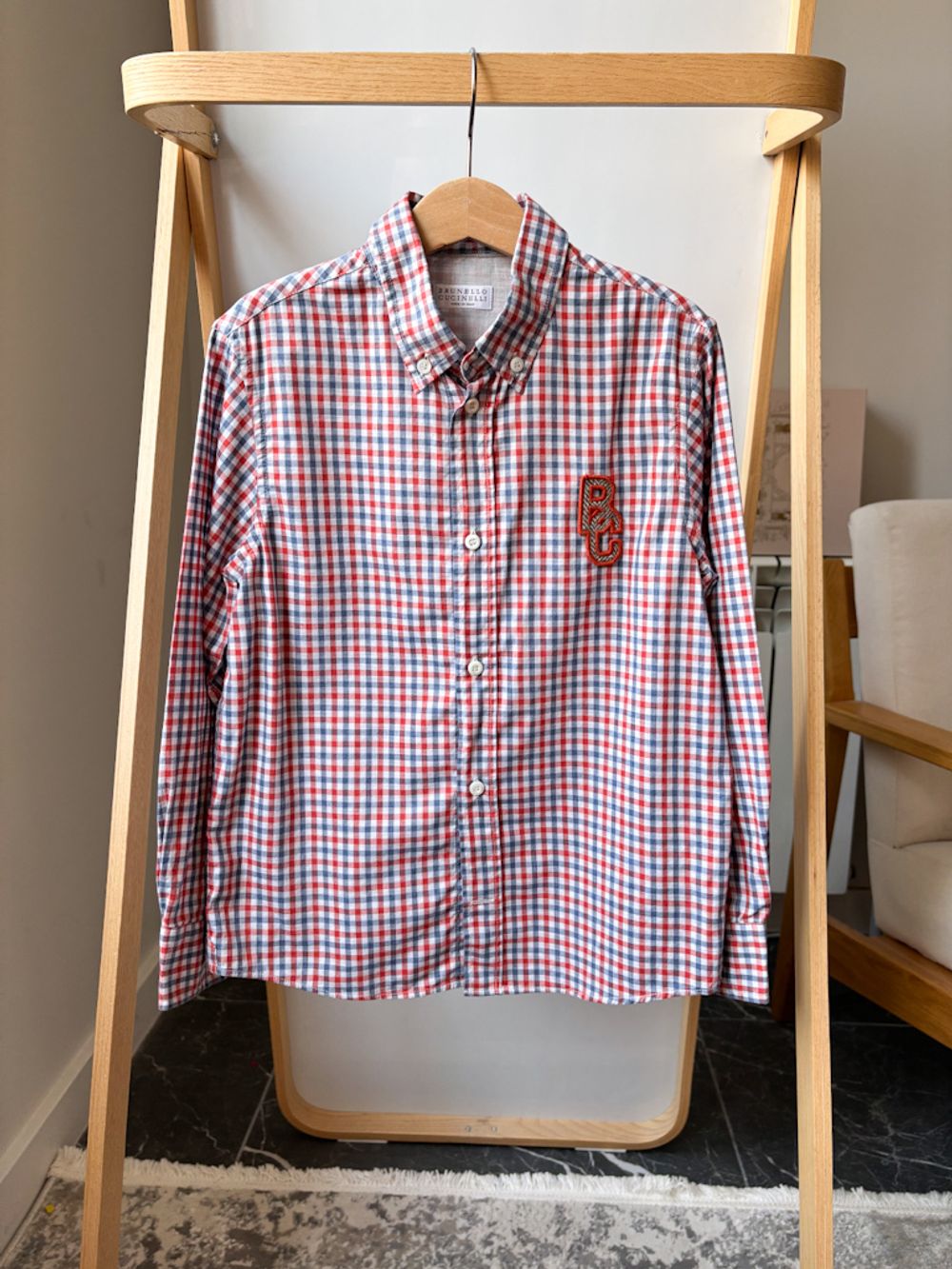 Хлопковая рубашка Brunello Cucinelli, 128