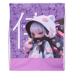 Сумка д/сменной обуви цветная, ткань, дизайн "Девочка с рюкзаком 2024" (Пчелка)