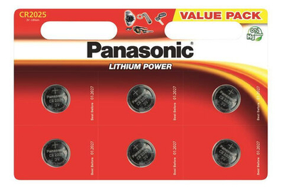 Батарейки Panasonic Lithium Power CR-2025 литиевые 6 шт