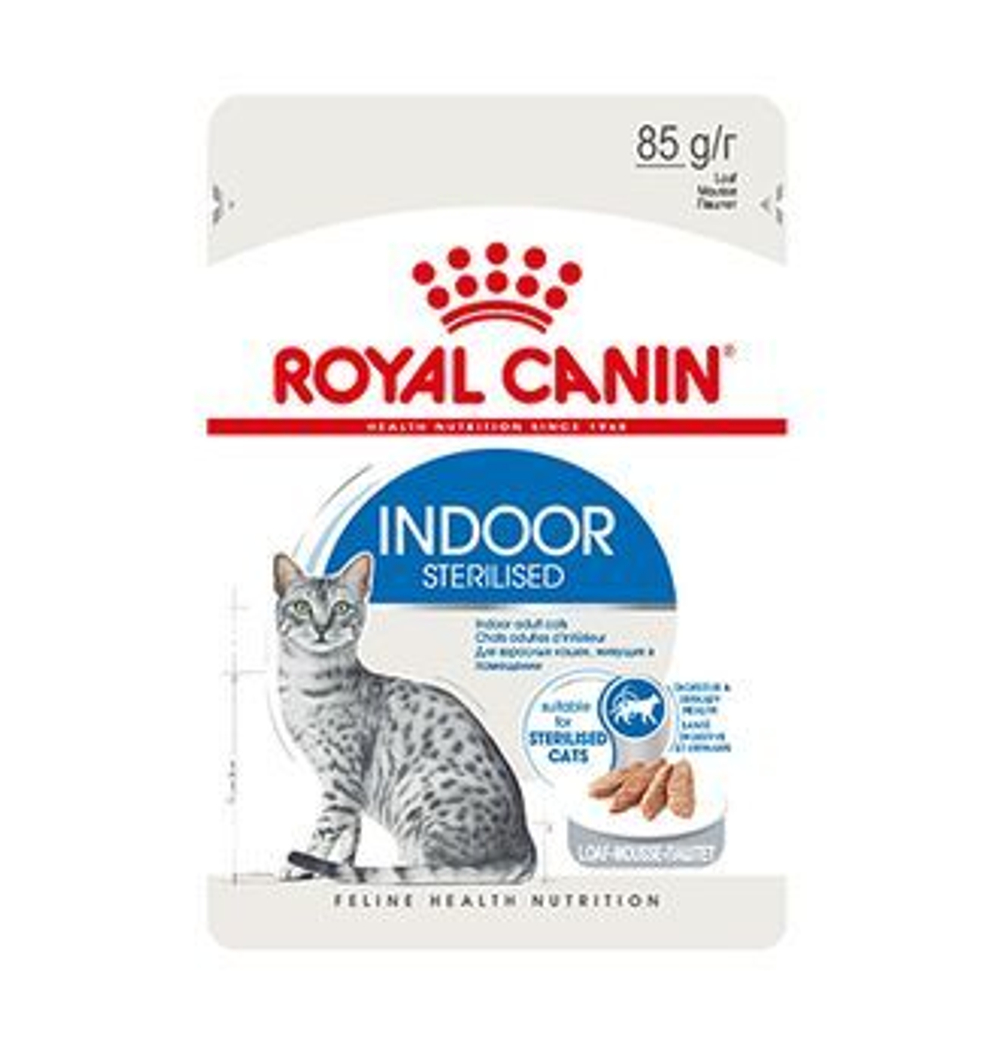 Royal Canin Indoor Sterilised (Желе) Индор Стерилайзд: влажный корм для кошек, живущих в помещении 85 г