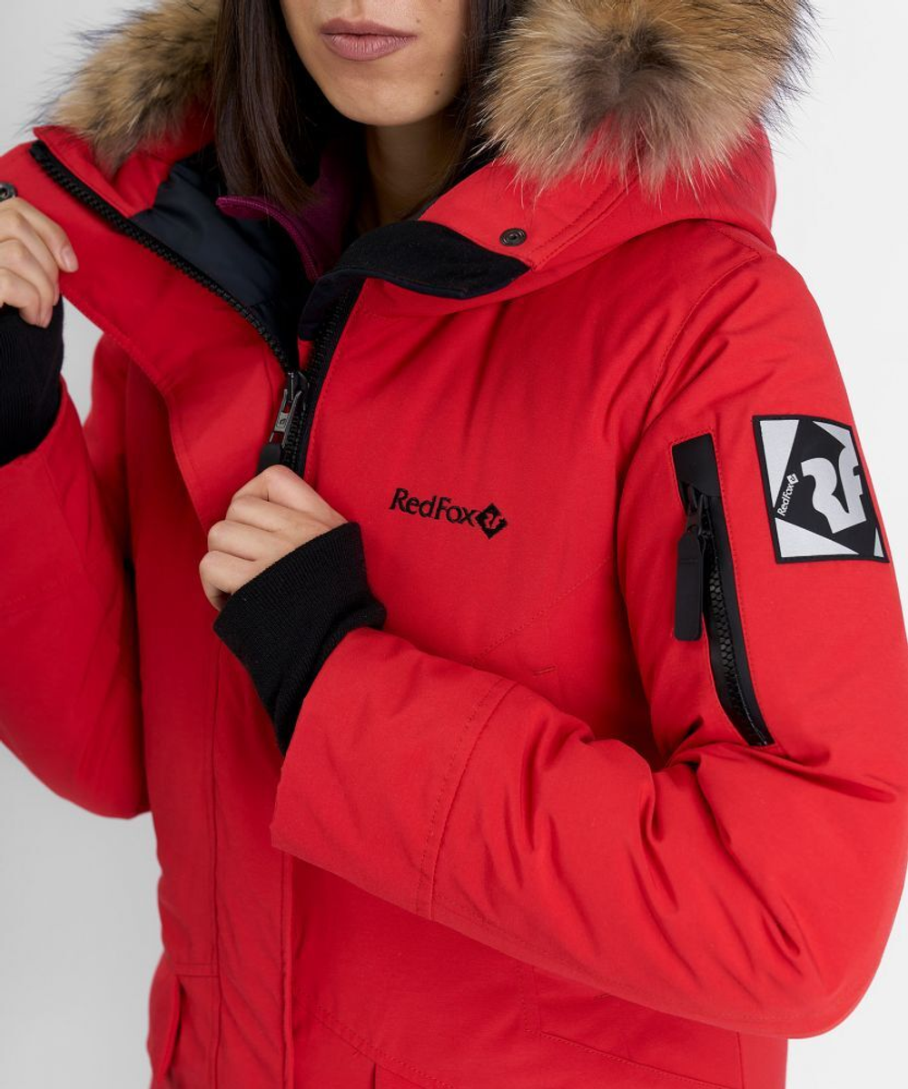 1066955 Пуховик Red Fox Arctica || женское,1300/красный