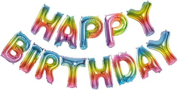 Набор букв Нappy Вirthday "Яркий градиент" 41 см