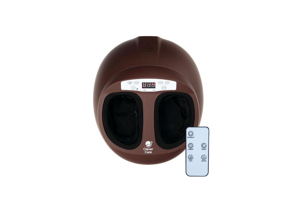 Массажер для ног CleverCare Оазис с пультом ДУ, цвет коричневый