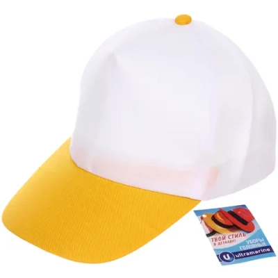 Бейсболка двухцветная «Summer collection», цвет белый с желтым, р58