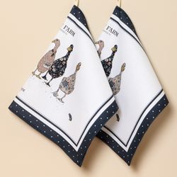 НАБОР ПОЛОТЕНЕЦ "FAMILY FARM",СИНИЙ ,40Х70СМ ТВИЛ,100% ХЛОПОК