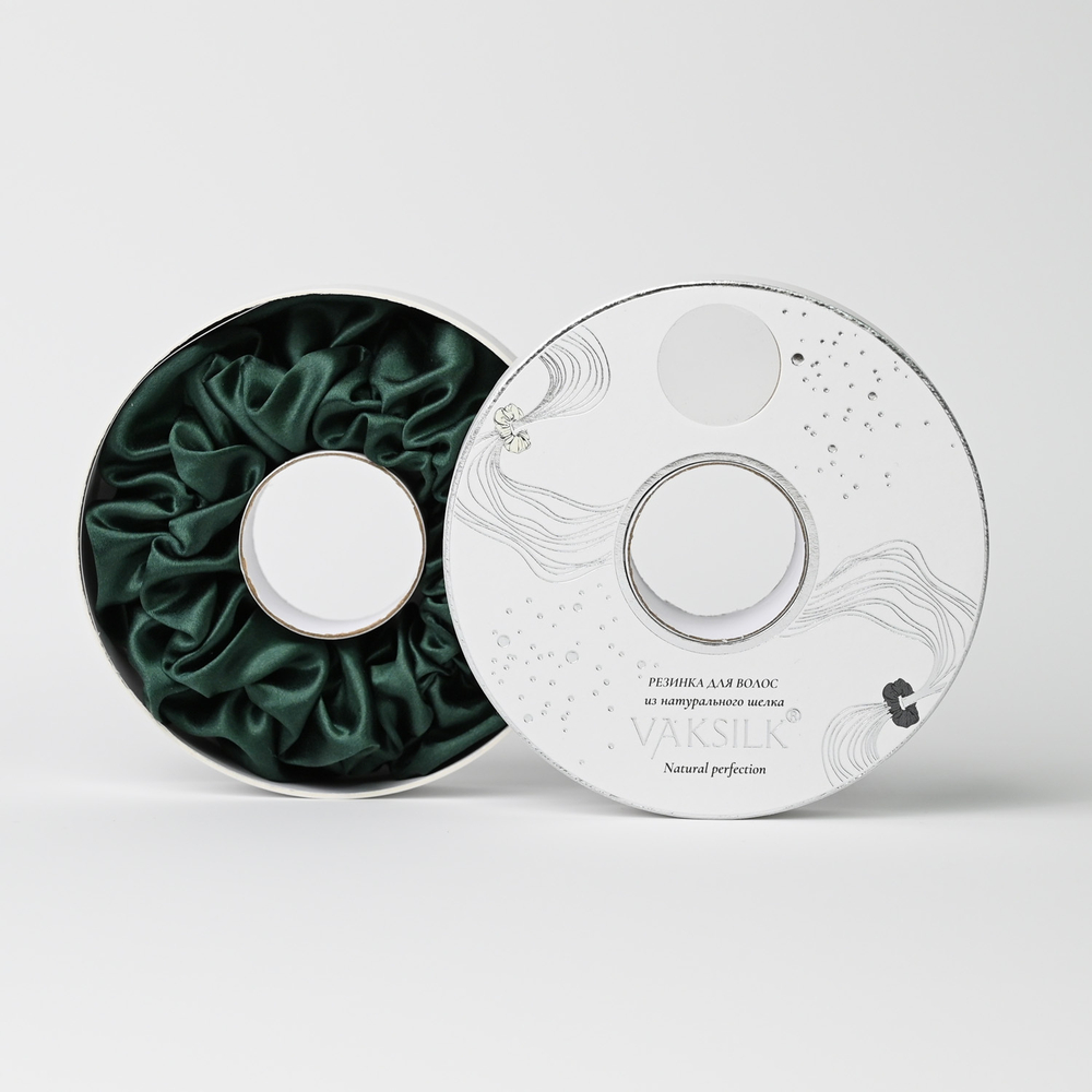 Резинка для волос "FLOWER" тёмно-зеленый