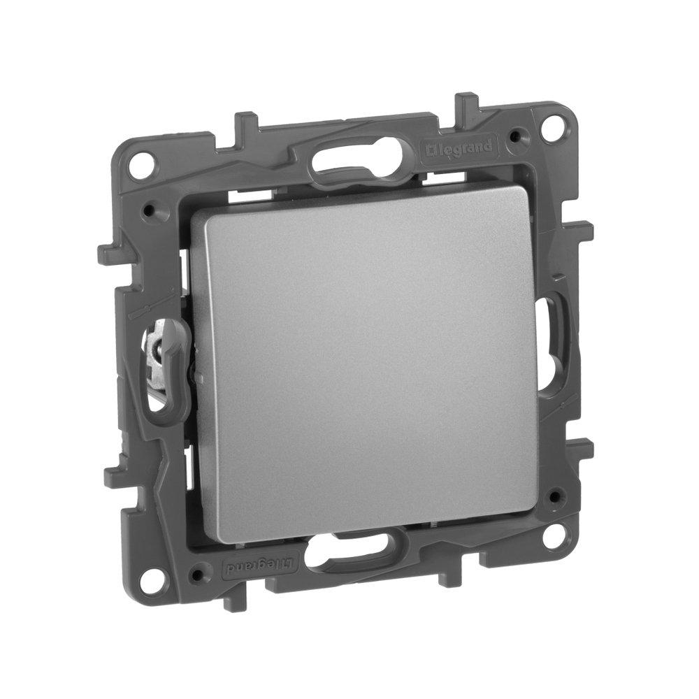 Выключатель 1-клавишный 10А 250В алюминий ETIKA Legrand