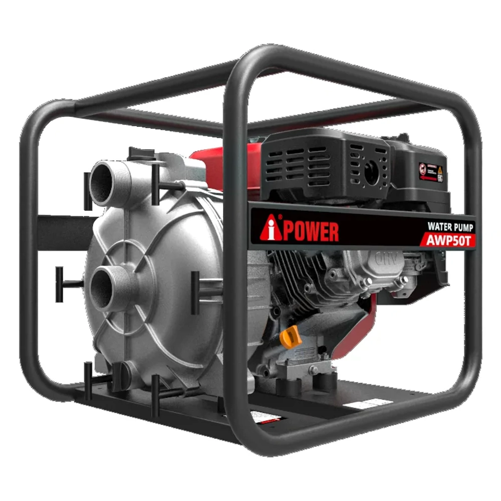 A-iPower AWP50T мотопомпа бензиновая для грязной воды 7 л.с, 517 л/мин, диаметр 50 мм, 30221
