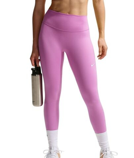 Леггинсы Nike One Seamless Front High Waisted Full Length - lt magenta/white