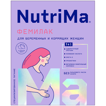 Питание для беременных и кормящих со вкусом манго NutriMa Фемилак 350г