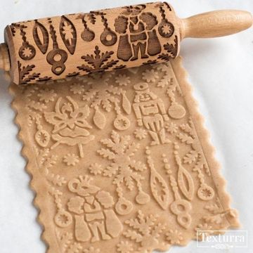 Малая скалка с узором Щелкунчик и Мышиный король