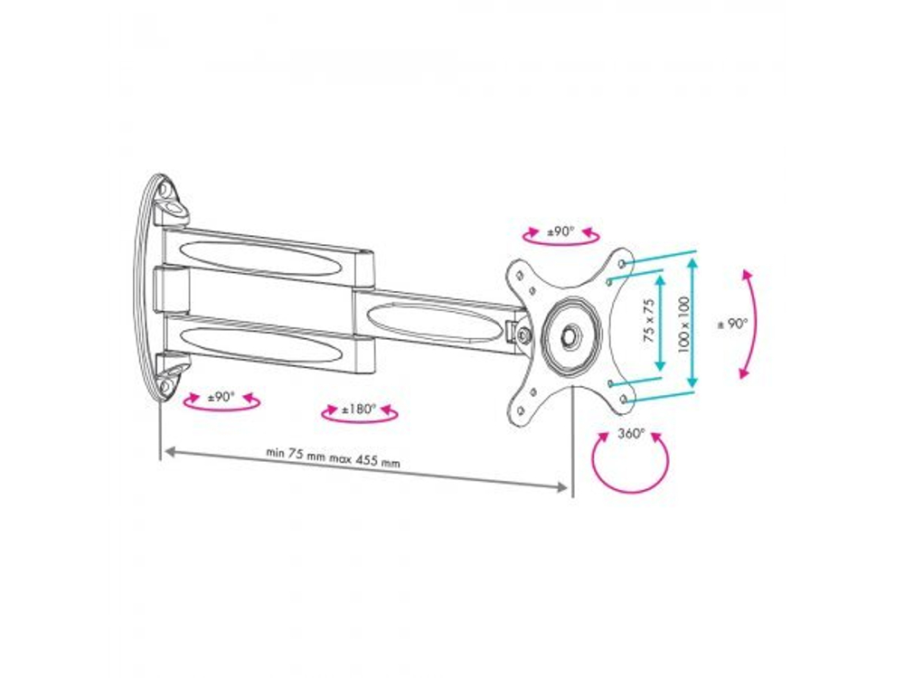 Кронштейн VLK Trento-15 (серебристый)