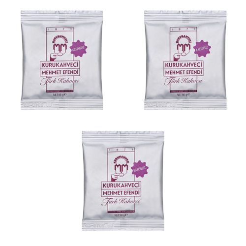 Кофе молотый Kurukahveci Mehmet Efendi без кофеина 50 г 3 шт