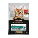 Паучи PRO PLAN MAINTENANCE для взрослых кошек живущих дома с говядиной в соусе 26х85г