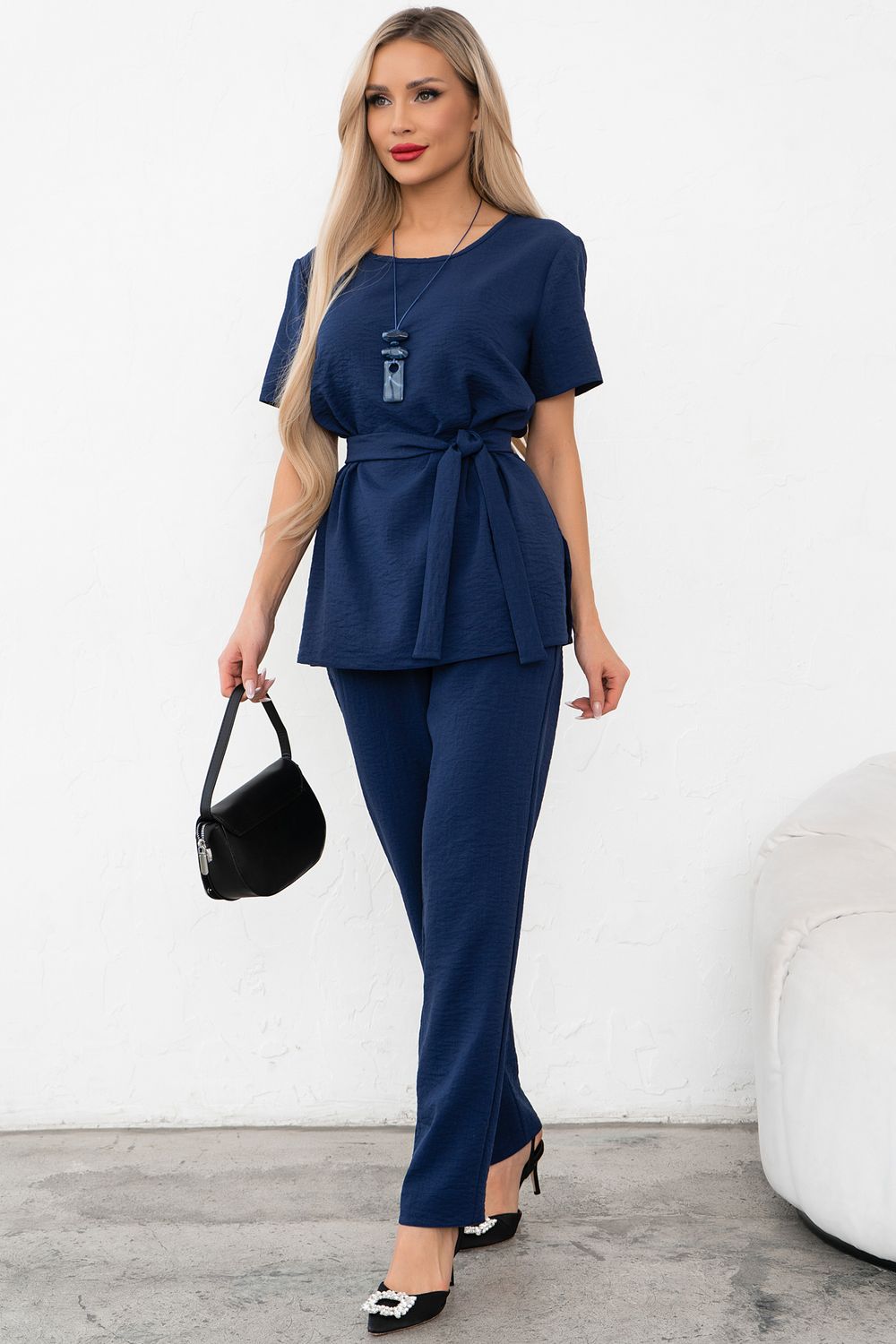 Костюм брючный (синий) К11-81/7 Nikol