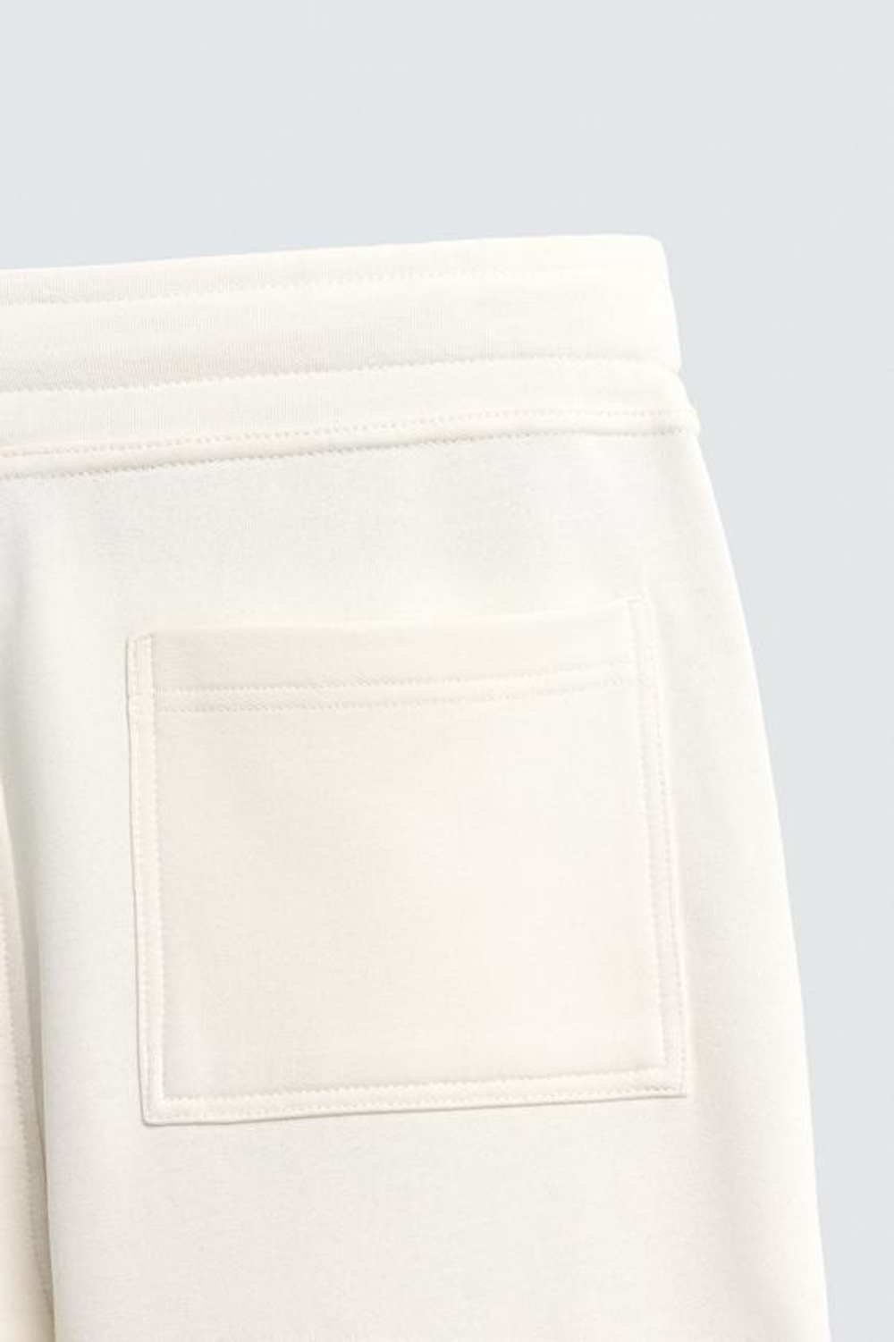 ZARA БАЗОВЫЕ БРЮКИ-ДЖОГГЕРЫ, ЖЕЛТОВАТО-БЕЛЫЙ