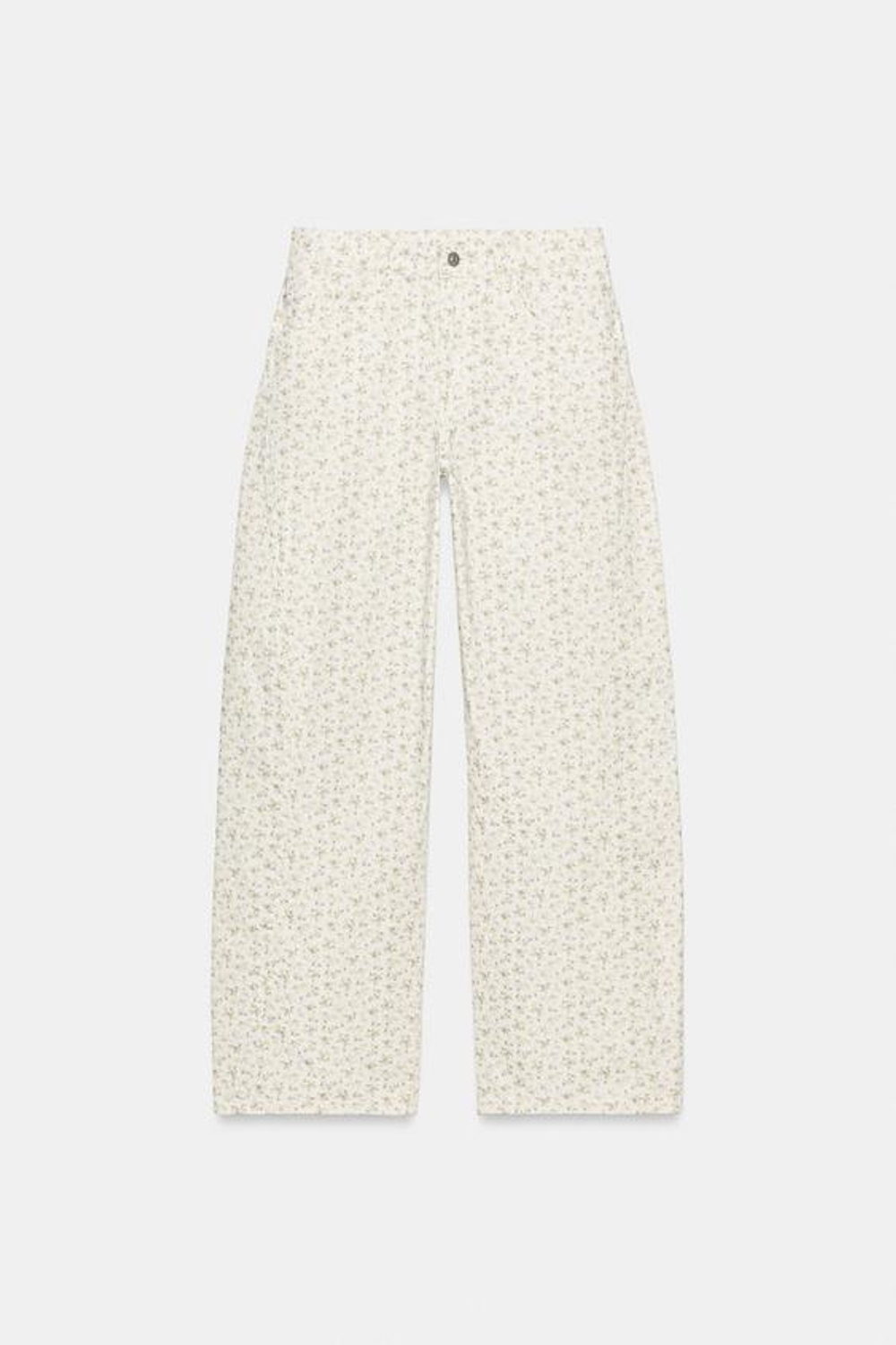 ZARA ДЖИНСЫ TRF BAGGY С ЦВЕТОЧНЫМ ПРИНТОМ, С ПРИНТОМ