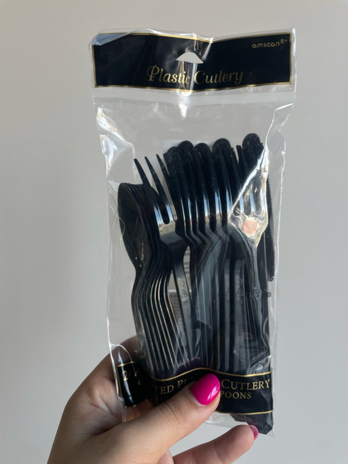 Столовые приборы пласт Black, 24шт.