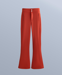 OYSHO Водонепроницаемые эластичные брюки-клеш SKI, ярко-оранжевый