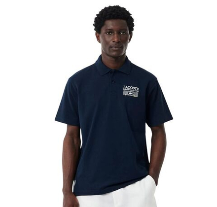 Теннисное поло Lacoste Roland-Garros Edition Petit Pique - navy blue
