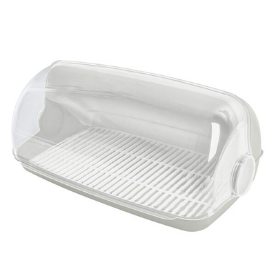 Хлебница Plast Team большая 415х260х185 мм молочный туман