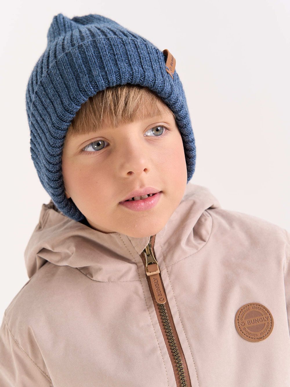 Шапка тыква из смесовой шерсти однослойная "Деним"