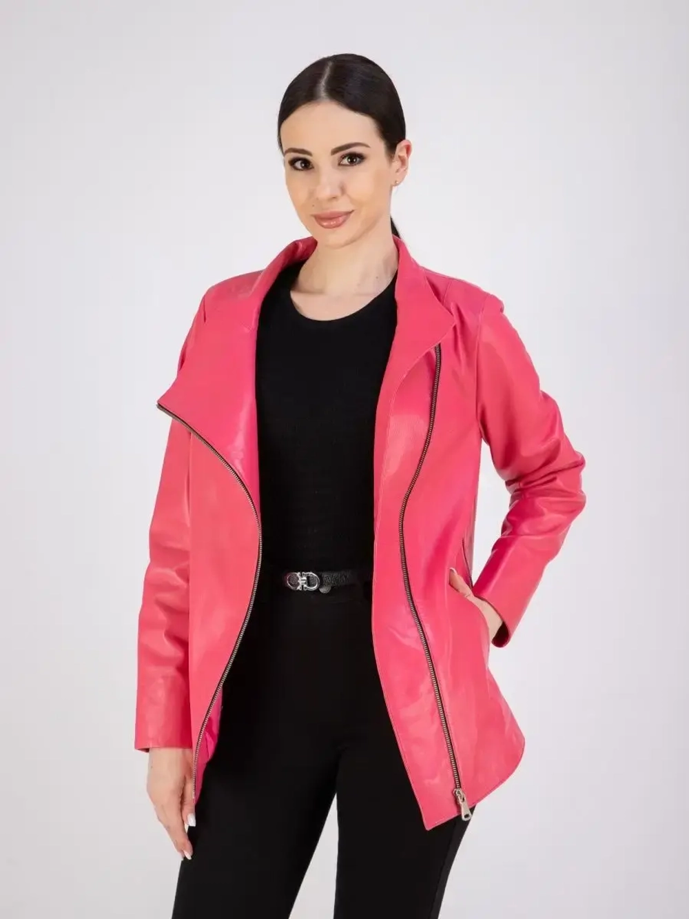 Кожаная куртка демисезонная косуха