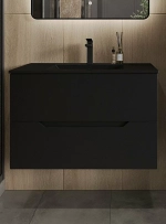 Тумба с раковиной Orange Line 80 Li-80Tub+BLRA черный