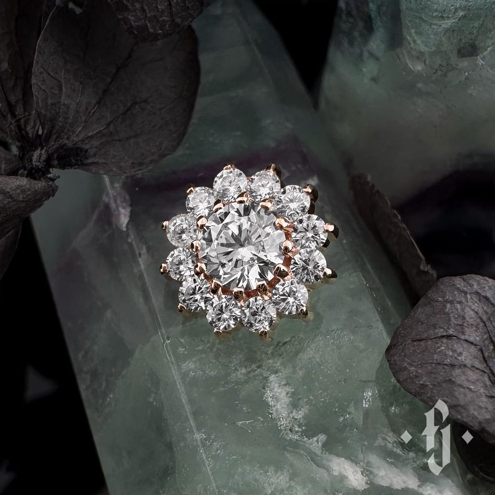 Накрутка "Imbrem" - Розовое золото - White CZ Накрутка "Imbrem" - Розовое золото - White CZ