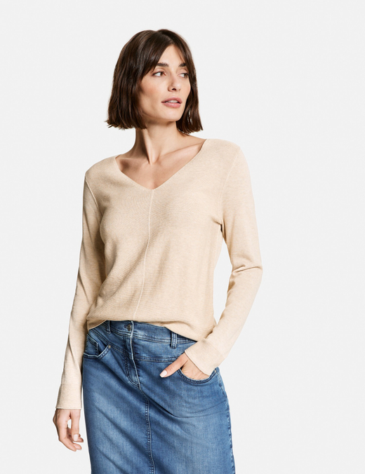 Пуловер полуприлегающего кроя из хлопка