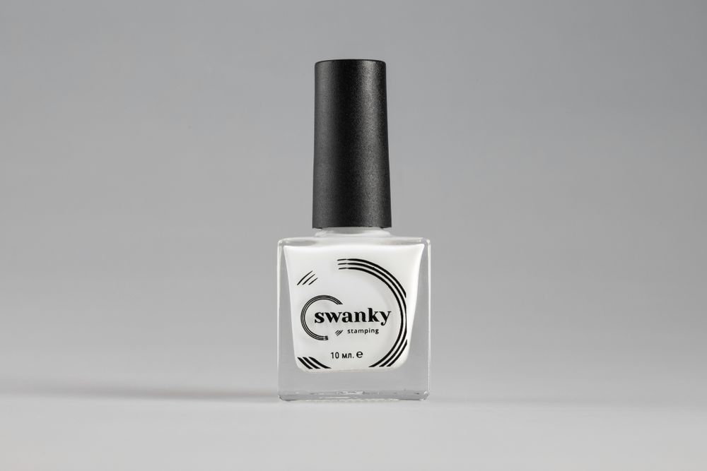 Лак для стемпинга Swanky Stamping №002, белый, 10 мл.