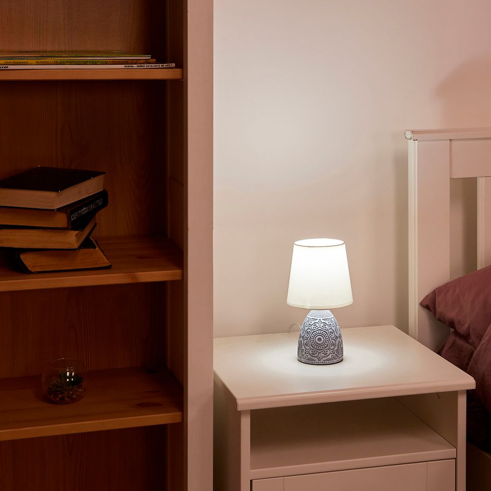 UML-B301 E14 DARK GREY Светильник настольный декоративный под лампу Е14. 40W. Механический выключатель. Темно-серый. ТМ Uniel