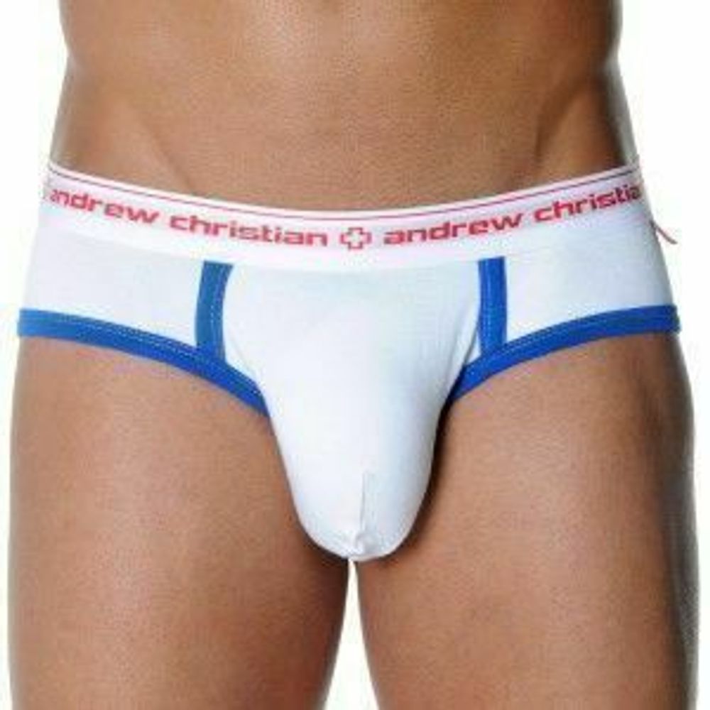 Мужские трусы брифы белые Andrew Christian Almost Naked Brief White