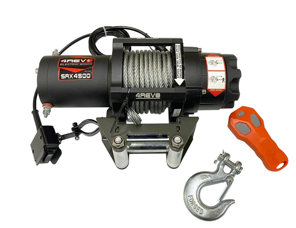 Лебедка для квадроцикла / снегохода 4REVO SRX-4500 со стальным тросом Лебедка для квадроцикла / снегохода 4REVO SRX-4500 со стальным тросом