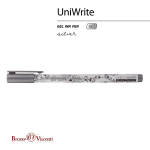 Ручка гелевая, 0.8 мм, серебряная Sketch&Art "UniWrite.Silver" (Bruno Visconti)
