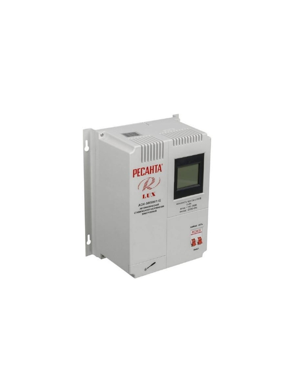 Стабилизатор напряжения АСН-5000 Н/1-Ц Lux 1ф 5кВт настен. IP20 Ресанта 63/6/16