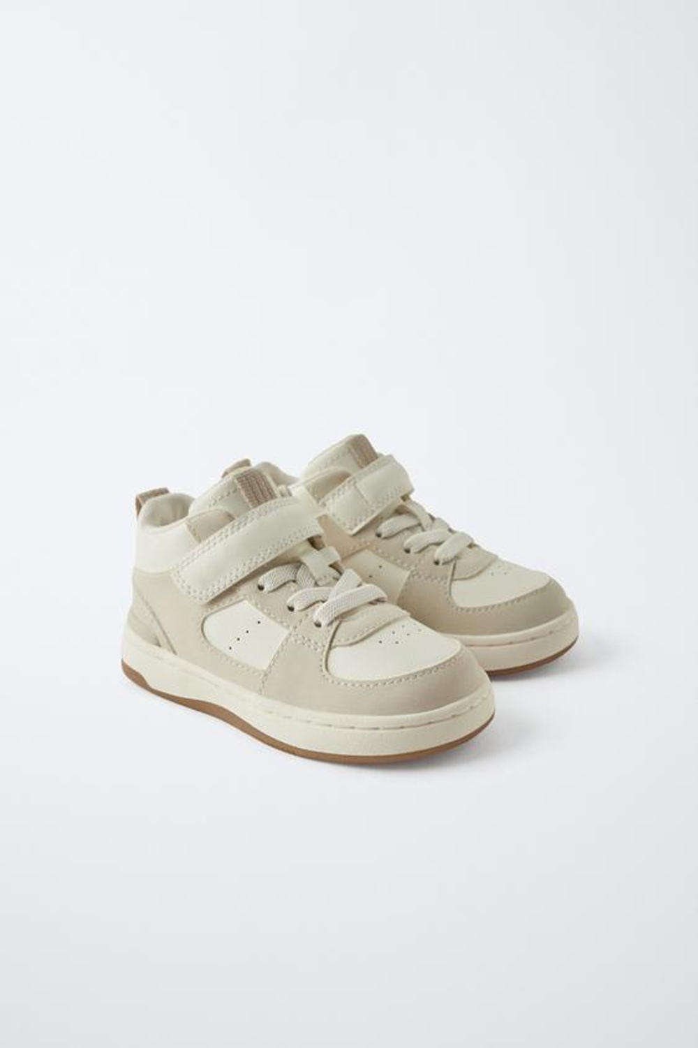 ZARA ВЫСОКИЕ КЕДЫ С РЕМЕШКОМ, БЕЛЫЙ