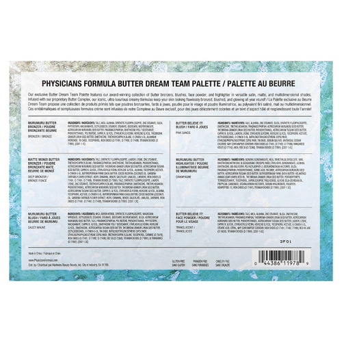 Physicians Formula, Палитра для лица Butter Dream Team, 1 палитра